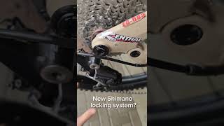 New Shimano locking systemBetter system than Sram canyon bike shortvideo mtb downhill foxmtb [upl. by Drahsar]