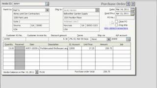 Peachtree Tutorial The Purchase Orders Window Sage Training Lesson 54 [upl. by Semyaj277]