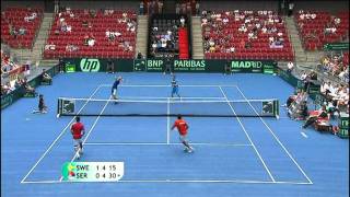 Davis Cup Highlights Sweden 14 Serbia [upl. by Maxia]