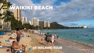 4k WAIKIKI Beach in Hawaii 2024  Walking Tour [upl. by Waterman104]