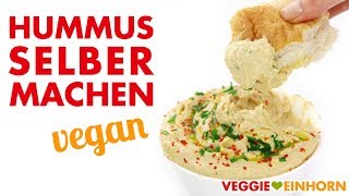 Hummus Rezept vegan  HUMMUS SELBER MACHEN [upl. by Katy]