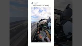 Cockpit view of F18 landing on an aircraft carrier shorts aviation fighterjet america [upl. by Florina]