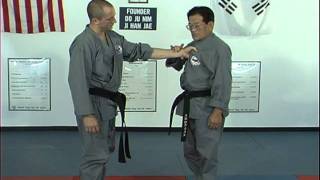 Hapkido Center Chest Grab Techniques 1 Thru 5 Ji Han Jae [upl. by Ailito]