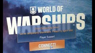 How to fix Error connecting server  Server temporarily unavailable world of warships [upl. by Lynus]