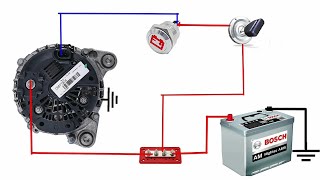 car alternator wiring diagram  valeo 140A alternator wiring diagram  2 pin alternator wiring [upl. by Aimahs]