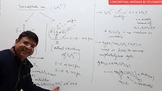 3CONCEPTUAL MISTAKES BY STUDENTSSTRUCTURE OF THIOSULPHATE IONCHEMICAL BONDING JEE ADVOLYMPIADS [upl. by Reede783]