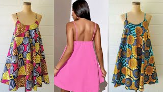 How to make a Gathered Low Back Flare Dress with Adjustable Strap [upl. by Utter]