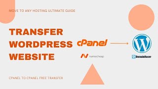 How to Transfer Wordpress Website To New Hosting  cPanel to cPanel Transfer Guide Any Host [upl. by Mcclain418]