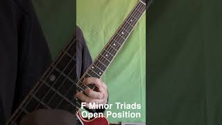 F Minor Triad Drill  Open Position guitar guitarpractice jazz chords [upl. by Teragram498]