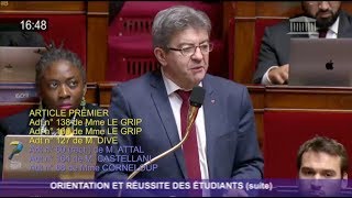 Sélection baccalauréat stages francophonie  luniversité en débat à lAssemblée  Mélenchon [upl. by Rodriguez]