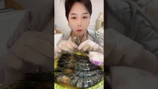 The best tasting soy marinated shrimp LIN VLOG먹방 594 [upl. by Nilra]