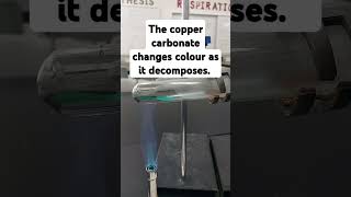 Thermal Decomposition of Copper Carbonate chemistry [upl. by Alleunamme]