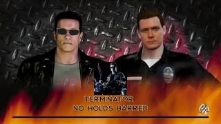 WWE 2K16 Terminator T2 VS T1000 T2 In A No Holds Barred Match With Ambush During Entrance [upl. by Atikir64]