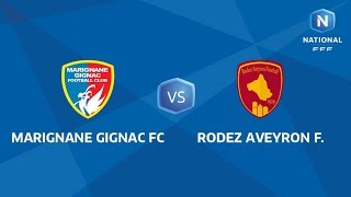 J20  Marignane Gignac FC  Rodez AF I National FFF 20182019 [upl. by Amilb]