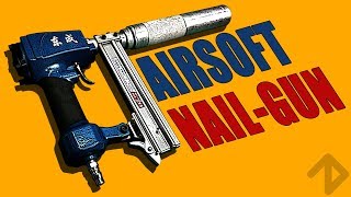 CRAZY pneumatic nail gun  airsoft converted [upl. by Schoenberg453]