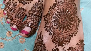 simpleeasy mehndi designs for legsmehndi howtomakemehdi hennadesign for legs viralvideo video [upl. by Deeas]