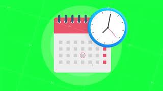 Calendar and clock icon Wall calendar Important schedule appointment date Motion graphics [upl. by Hgierb]