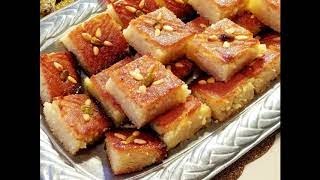 REVANI HOW TO MAKE Lebanese Namoura recipe  BASBOUSA  NAMMOURA RECIPE  By Ani dessert [upl. by Primrosa481]