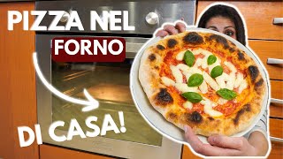 PIZZA TONDA COTTA NEL FORNO DI CASA non sbaglierai più [upl. by Aisatsanna]