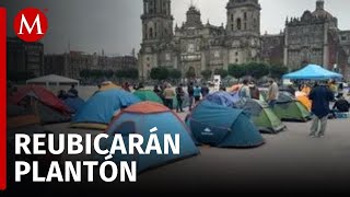 CNTE acepta reubicar el plantón previo al cierre de campaña de Sheinbaum en el Zócalo [upl. by Matilde282]