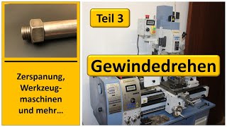 Gewindedrehen mit Bernardo Drehmaschine Profi 550LZ [upl. by Arima]