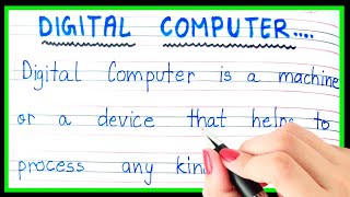 What is Digital Computer  Definition of Digital Computer  Short note on Digital Computer [upl. by Ahsimit401]