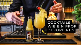 Pina Colada selber dekorieren und zum Blickfang machen Der Cocktail mit Rum Kokos und Ananas [upl. by Maryl]