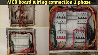 MCB board wiring connection 3 phase MCB Legrand MCB 4way tpn [upl. by Lona]