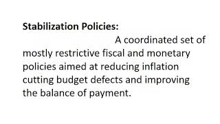 what are IMF Stabilization Policies Macro economic instabilities [upl. by Eyoj]