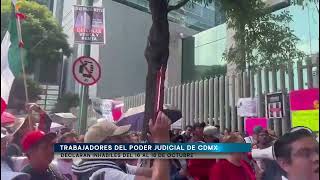 Trabajadores del Poder Judicial de CDMX declaran inhábiles del 16 al 18 de octubre [upl. by Noslien533]