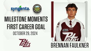 OHL Milestone  First Career Goal  Brennan Faulkner [upl. by Hedve]