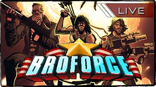 Broforce  Online  Live PS4 Broadcast [upl. by Suoinuj]