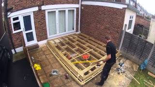 How to Build Decking time lapse [upl. by Dedra]