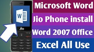 Microsoft Word Download in Jio PhoneWord Office Use amp install from Jio PhoneNew update [upl. by Sid]