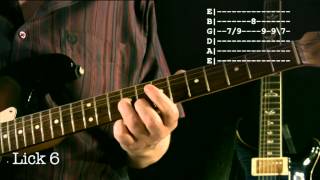 Easy A minor Blues Licks Lesson [upl. by Ermina408]