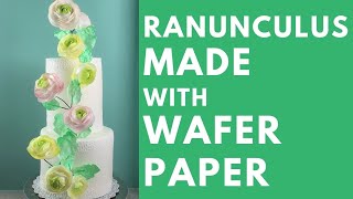 Ranunculus Made With Wafer Paper [upl. by Nahsar]