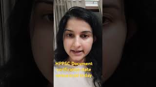 HPPSC Document verification date announced today hppsc hppscshimlanewnotification hppscjobs [upl. by Tansy]