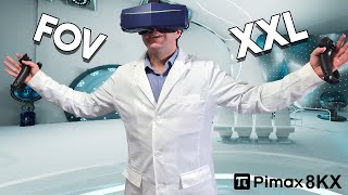 TEST Pimax 8KX  4K par oeil FOV XXL et rendu fovéal dans ce casque VR au champ de vision quot200°quot [upl. by Enirac316]