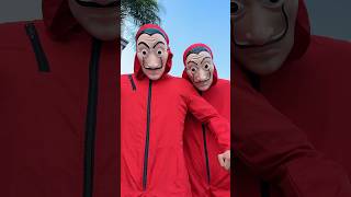 Money Heist vs Police 97 moneyheist parkour police escape shorts slohey [upl. by Irakab]