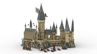 Lego 71043 Hogwarts Castle Speed Build LDD by PLegoBB [upl. by Yhtnomit109]