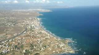 Visual approach to Heraklion airport  Cockpit view [upl. by Innavoj]