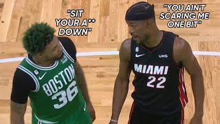 UNSEEN Jimmy Butler Tells Marcus Smart That “He Isn’t Scared” After Saying “Sit Your A Down”👀 [upl. by Eno]