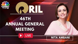 LIVE Nita Ambani Speaks at 46th RIL AGM  Reliance Industries Ltd Annual General Meeting CNBC TV18 [upl. by Yanrahs3]