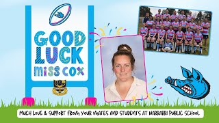 Good Luck Miss Cox From NPS [upl. by Aven]