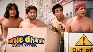 The Rise of Sanjay Dutt Fortune  Riteish Deshmukh and Arshad Warsi  Double Dhamaal Movie Scenes [upl. by Lledniuq]