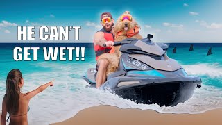 Taking my floofy dog on a JET SKI… Will he stay DRY [upl. by Einahpit221]