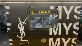 BMT Canarsie Line R160A1 L Train Action Bedford Ave  YSL Myself Wrap [upl. by Atkinson677]