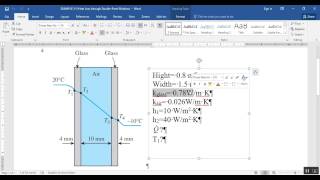 COMSOL Conduction heat transfer EXAMPLE 3–3 Heat Loss through Double Pane Windows [upl. by Loleta908]