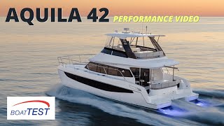 Aquila 42 2023 Performance Video by BoaTESTcom [upl. by Saidee]