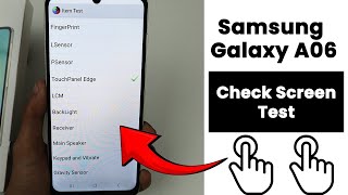 Check Screen Test Via Code In Samsung Galaxy A06  Touch Test [upl. by Dobson]